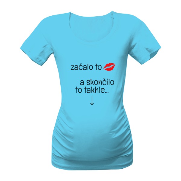 Tričko s potlačou začalo to polibkem