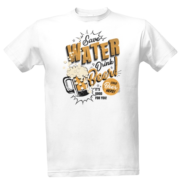 Tričko s potiskem Zachraň vodu