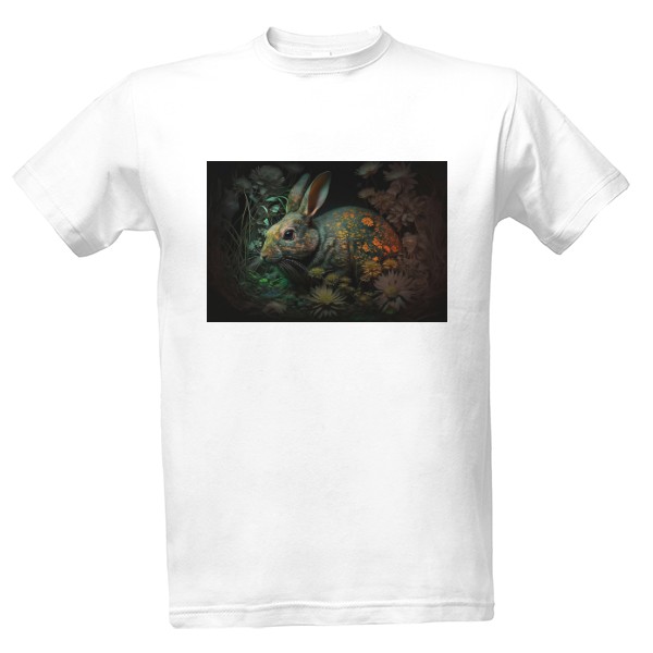 Tričko s potiskem Zajíc