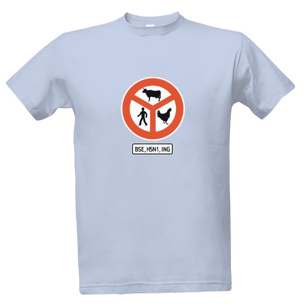 Tričko s potiskem Zákazová značka - ING, BSE, H5N1