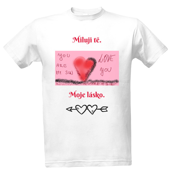 Tričko s potiskem Zamilované tričko 
