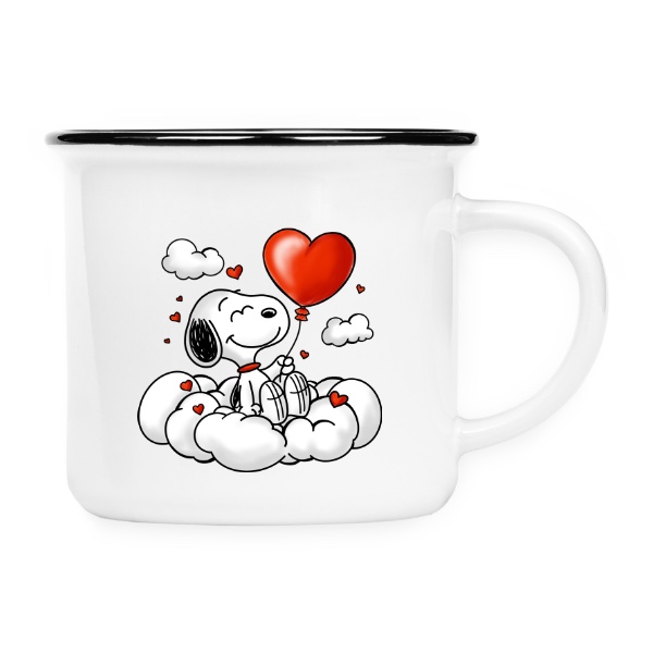 Keramikáček s potiskem Zamilovaný snoopy