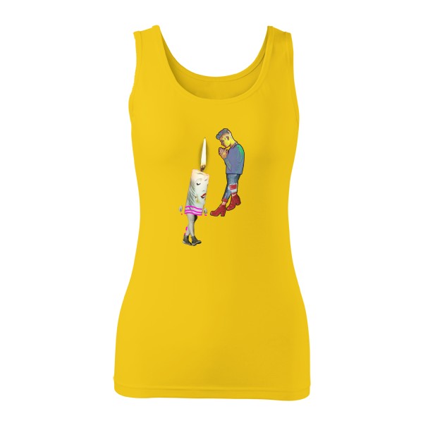 Tričko s potiskem Zapálená ale ne pro něj 