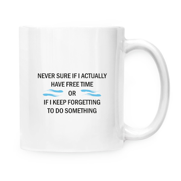 Hrnek malý bílý s potiskem Zapomínám na něco?