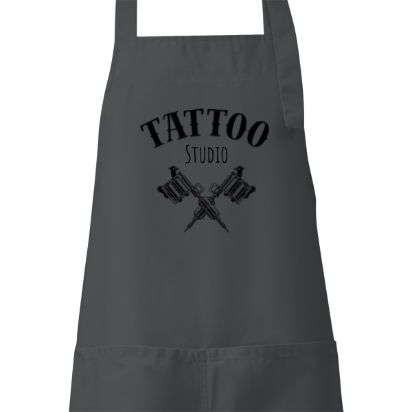 Apron s potiskem Zástěra s vlastním textem pro tatéra Tattoo Studio