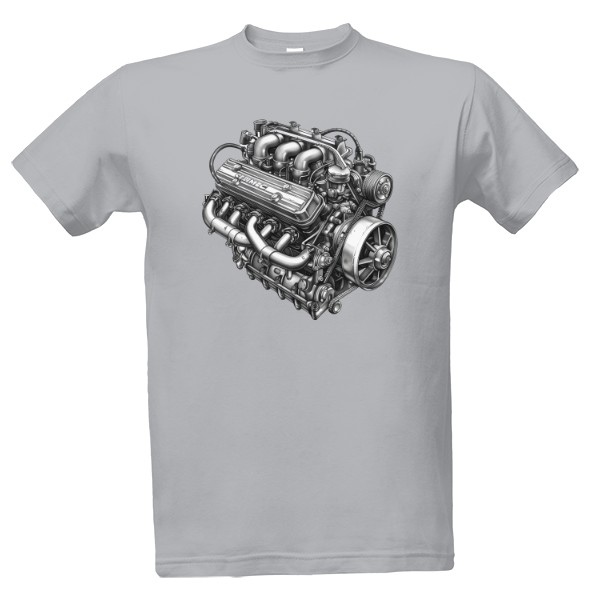 Tričko s potiskem Závodní motor