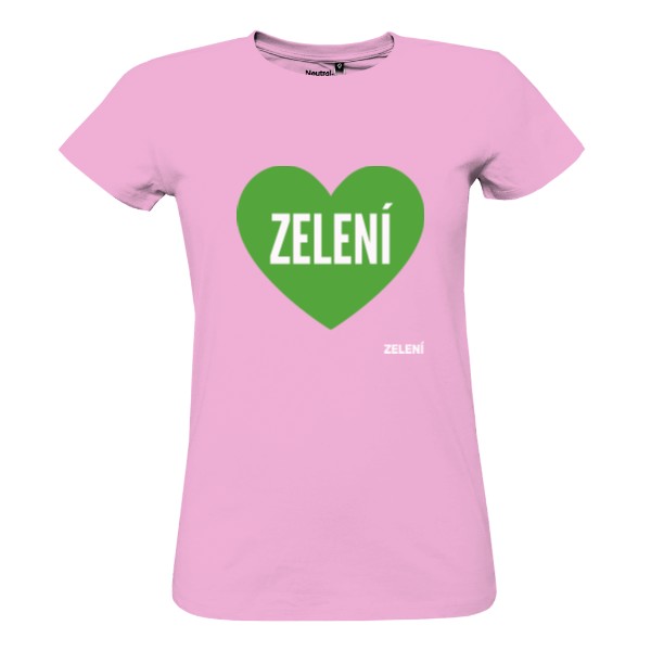 100% bio tričko – růžová, dámské