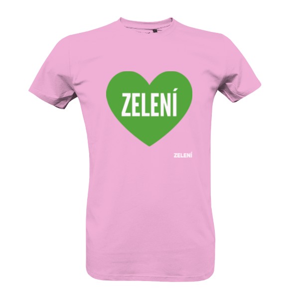 100% bio tričko – růžová, pánské