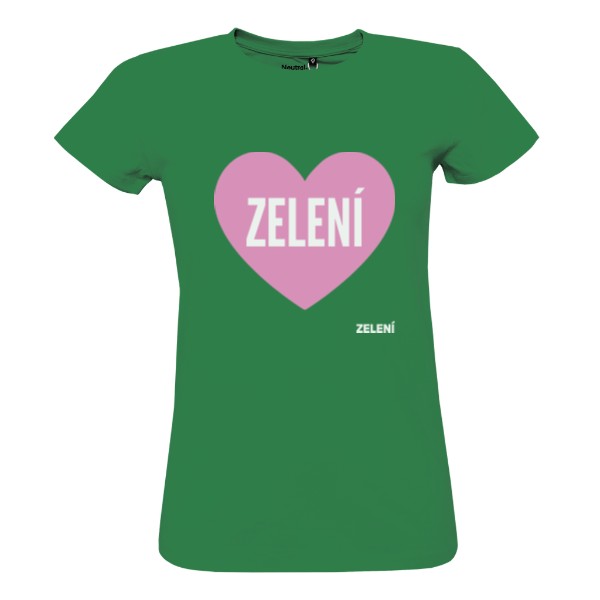 100% bio tričko – zelená, dámské