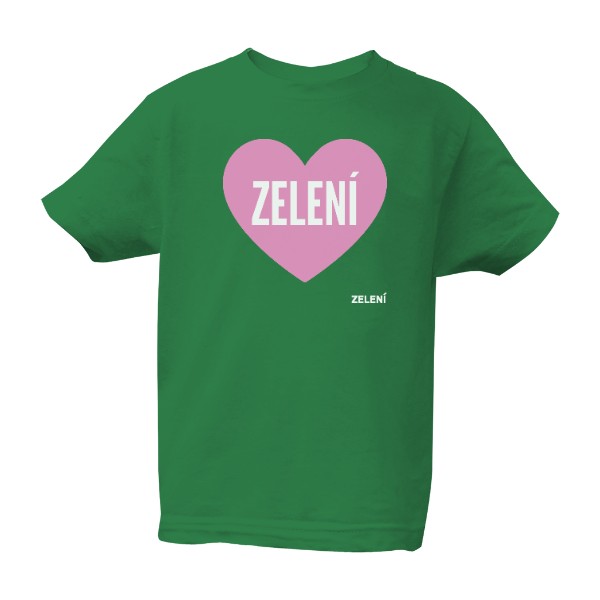 100% bio tričko – zelená, dětské