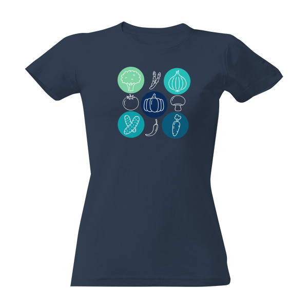 Tričko s potiskem Zelenina aneb žiju zdravě