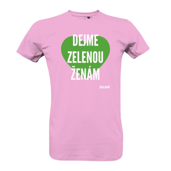 100% bio tričko – růžová, pánské