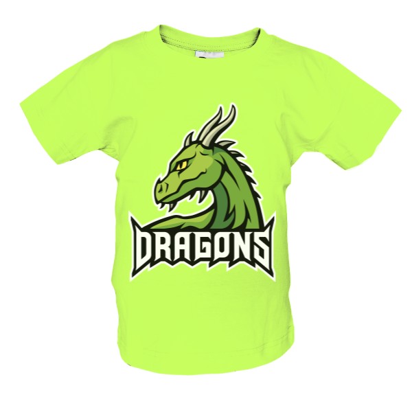 Tričko s potiskem Zelený drak - dětské