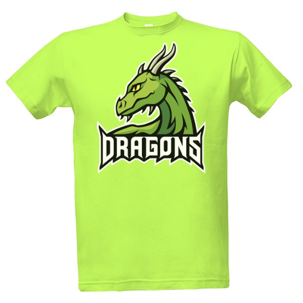 Tričko s potiskem Zelený drak
