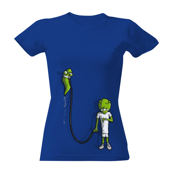 Tričko s potiskem Zelený mazlíček - Dámské