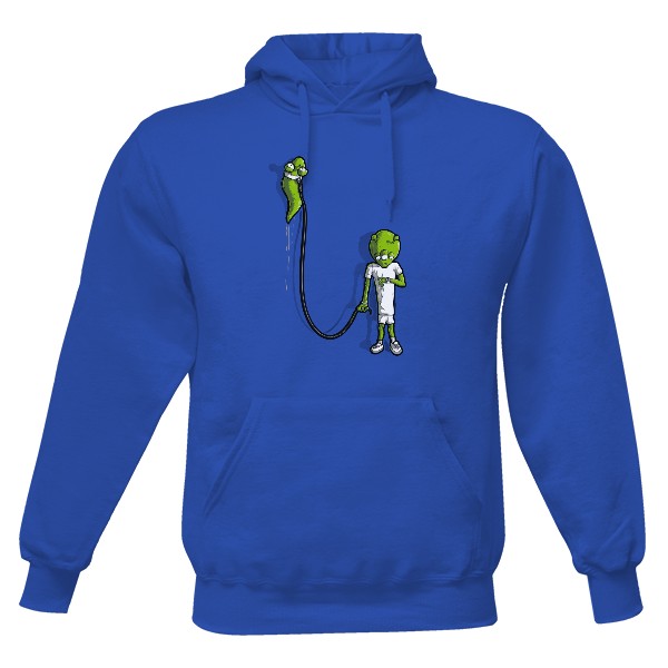 Pánská mikina s kapucí s potiskem Zelený mazlíček