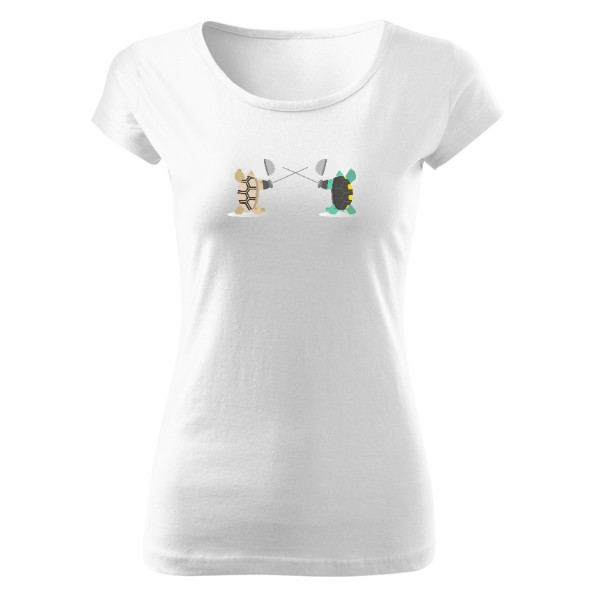 Tričko s potiskem Želví boj