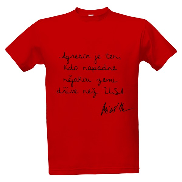 Tričko s potiskem Zeman o USA