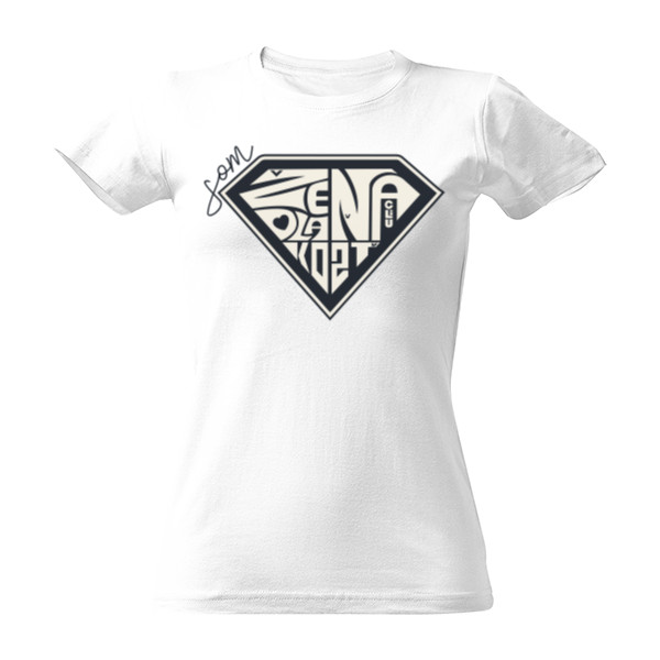 Tričko s potlačou SOM ŽENA, ulica, dlaň, KOSŤ