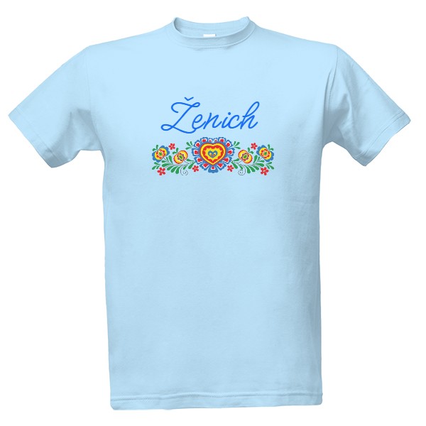 Tričko s potiskem Ženich folklor ornament