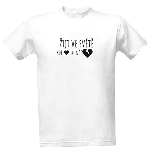 Tričko s potiskem Žiji ve světě