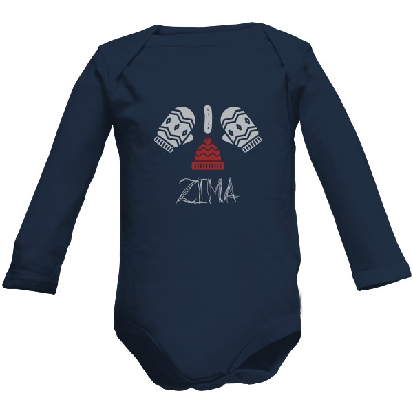 Dětské body Long  s potiskem Zima