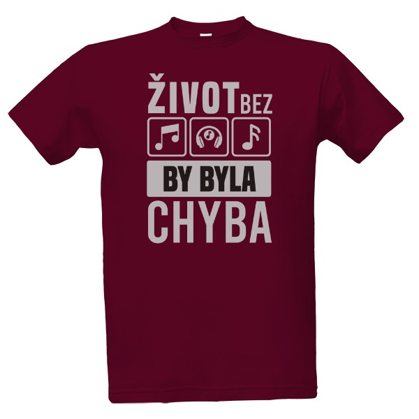 Tričko s potiskem Život bez hudby