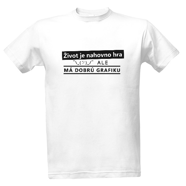 Tričko s potiskem Život (černá)