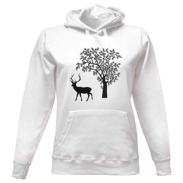 Dámská mikina s kapucí s potiskem Život v přírodě