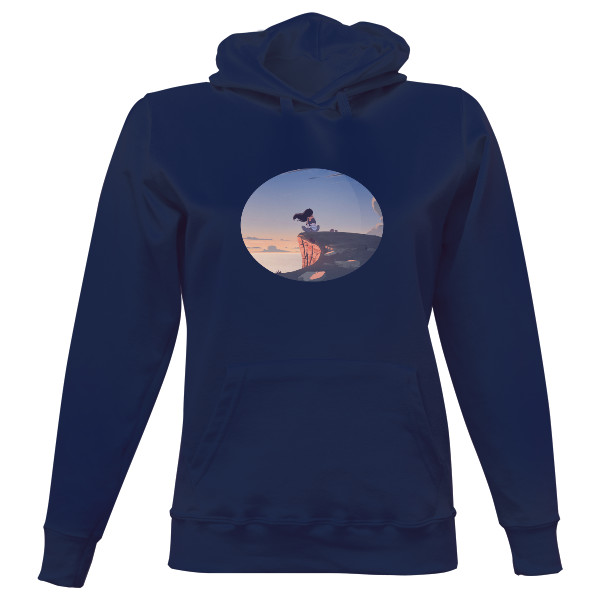 Dámská mikina s kapucí s potiskem Životní citáty 1 dámy