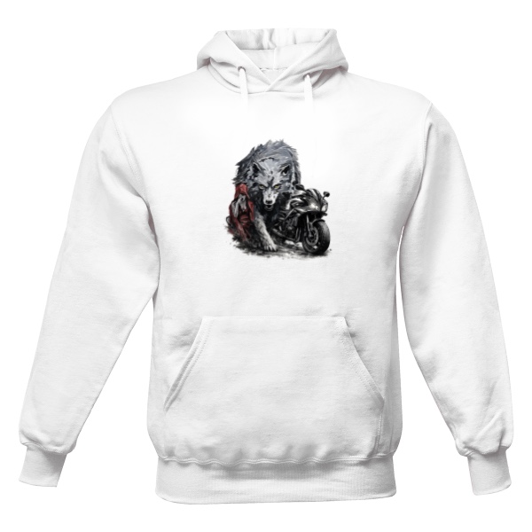 Pánská mikina s kapucí s potiskem Životní jízda 