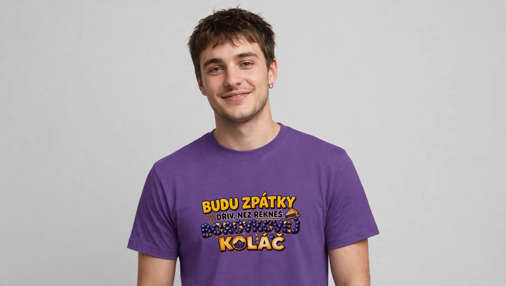 Tričko s potiskem Borůvkový koláč