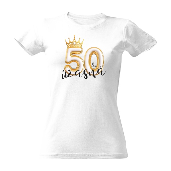 Zlatá korunka 50 a úžasná na světlý podklad