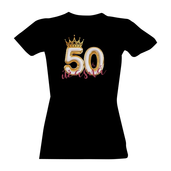 Zlatá korunka 50 a úžasná na tmavý podklad