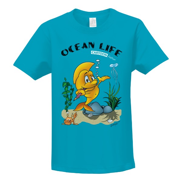 Tričko s potiskem Zlatá rybka život v moři