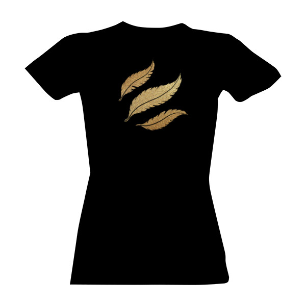 Tričko s potiskem Zlaté pírko