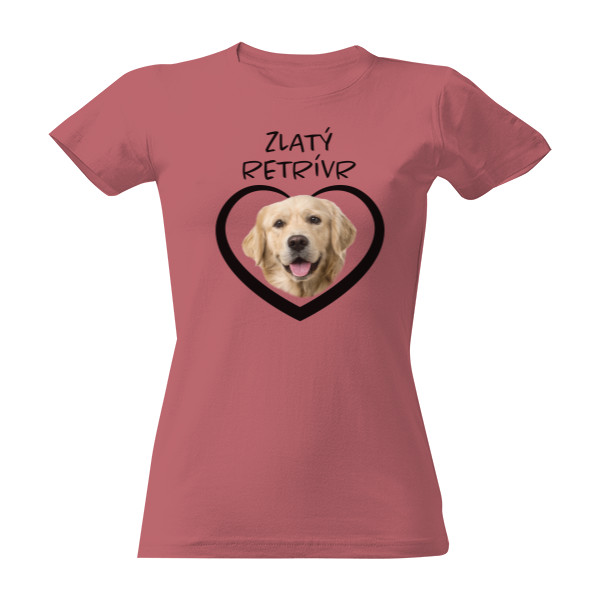 Tričko s potiskem Zlatý retrívr