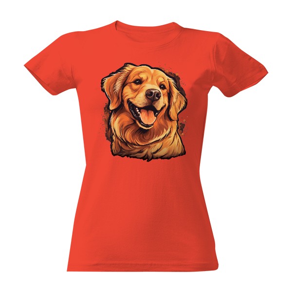 Tričko s potiskem Zlatý retrívr