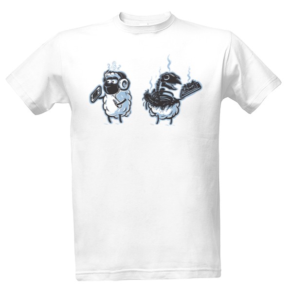 Tričko s potiskem Zmatené ovečky - Pánské