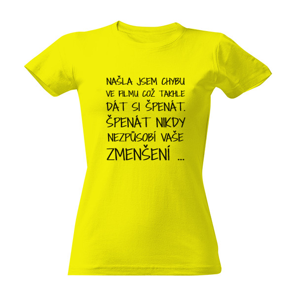 Tričko s potiskem Zmenšování