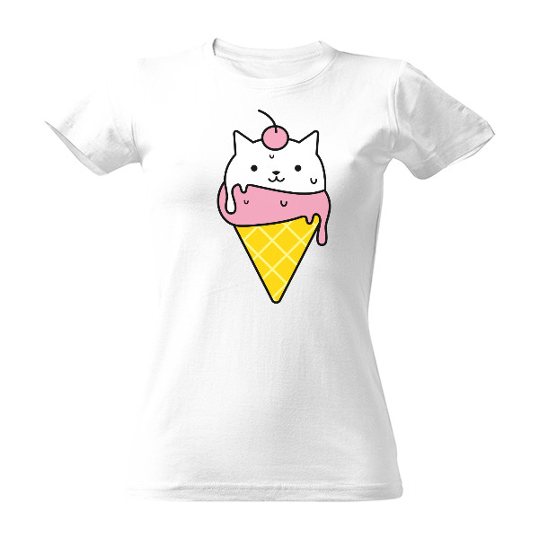 Tričko s potiskem Zmrzlina s kočkou