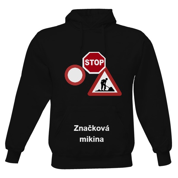 Pánská mikina s kapucí s potiskem Značková mikina