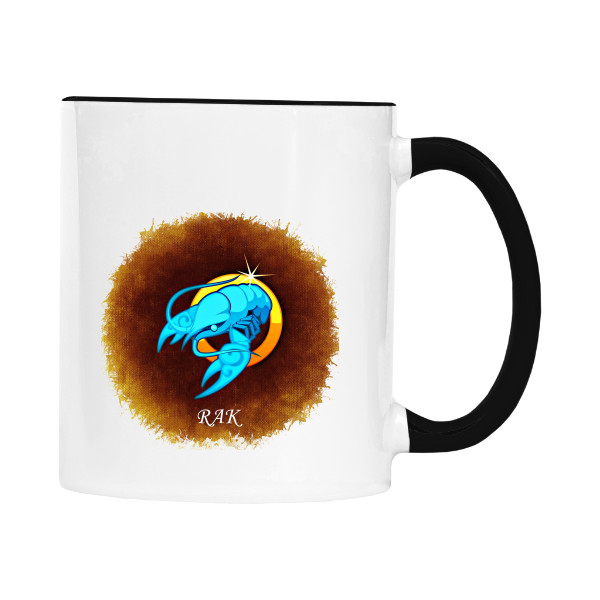 Hrnek malý barevný s potiskem zodiac-rak