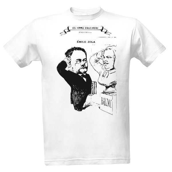 Tričko s potiskem Zola a Balsac