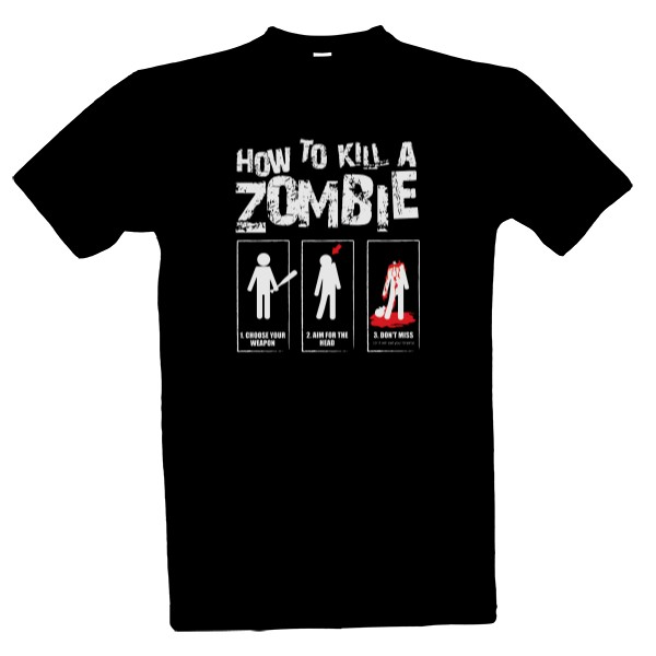 Tričko s potiskem Zombie