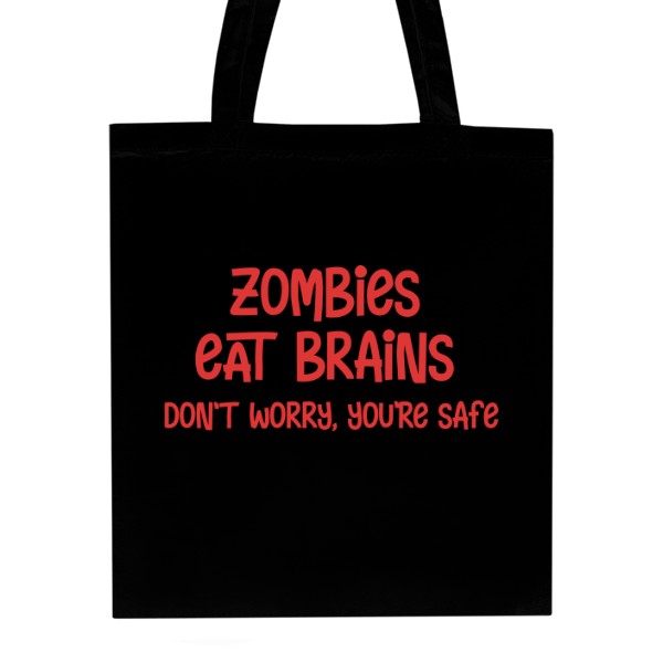Unisex Cotton Bag s potiskem Zombies eat brain