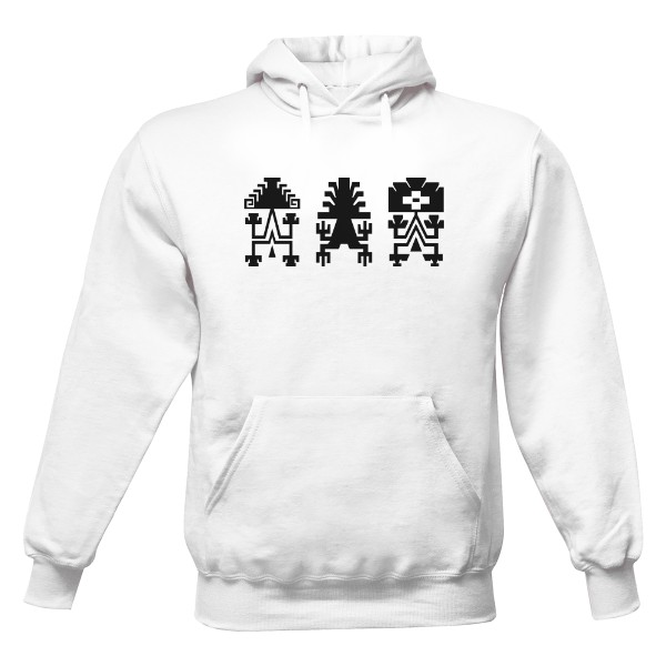 Pánská mikina s kapucí s potiskem Zpráva z dávnověku