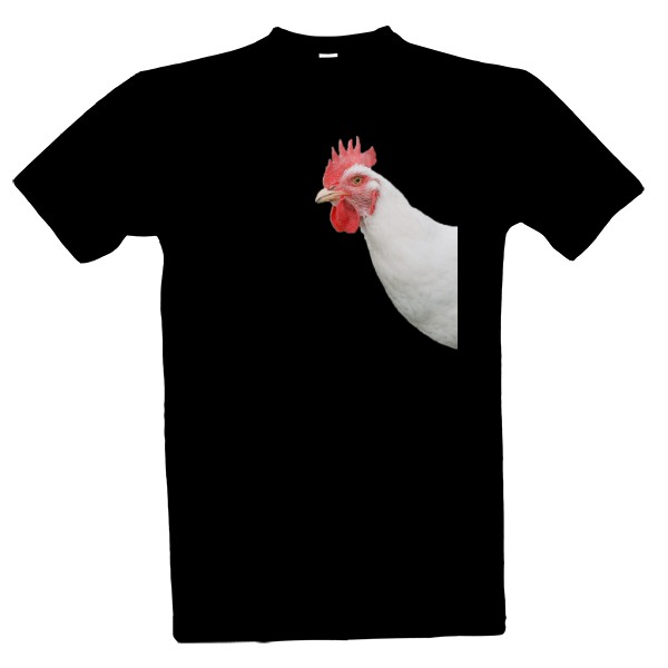 Tričko s potiskem Zvědavá slepice