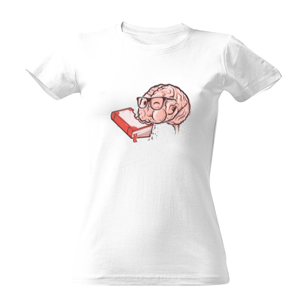 Tričko s potiskem Zvídavý mozek - Dámské